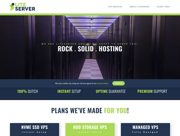 LiteServer：#黑五# 荷兰VPS，4折促销，低至€2.4/月，大硬盘VPS/大流量VPS/存储型VPS，1Gbps带宽