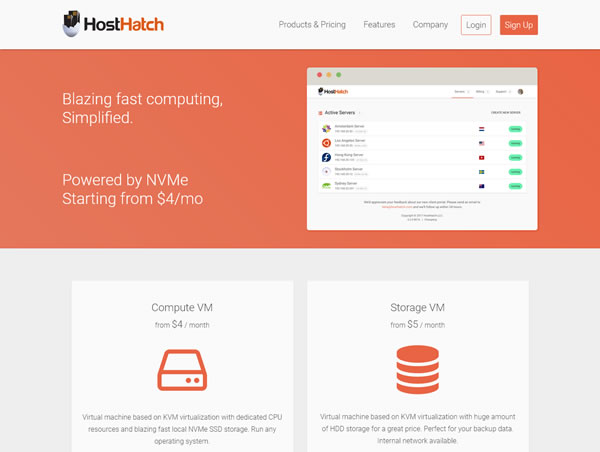 HostHatch：#黑五# 大硬盘VPS，$35/年，1核/1G内存/1T HDD，买2~3年资源免费翻倍；美国VPS，$29/年，2核/4G/50gNVMe/5T流量