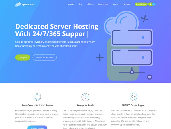 spinservers怎么样？spinservers测评——1Gbps 大带宽的美国达拉斯VPS