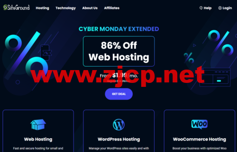 #Cyber Monday#SiteGround：WordPress外贸主机，最高86%优惠，月付低至1.99美元起