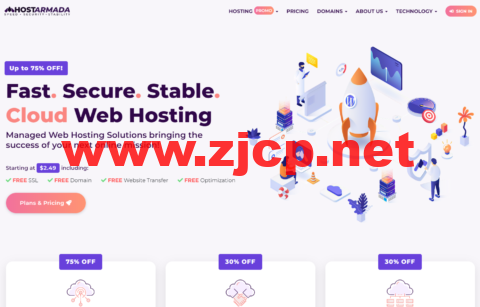 Hostarmada：独立日优惠，管理型VPS/专用CPU服务器7折，虚拟机2.5折，可选新加坡/法兰克福等9个机房